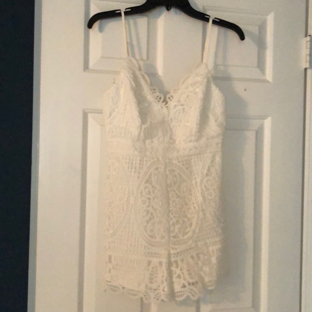White lace romper